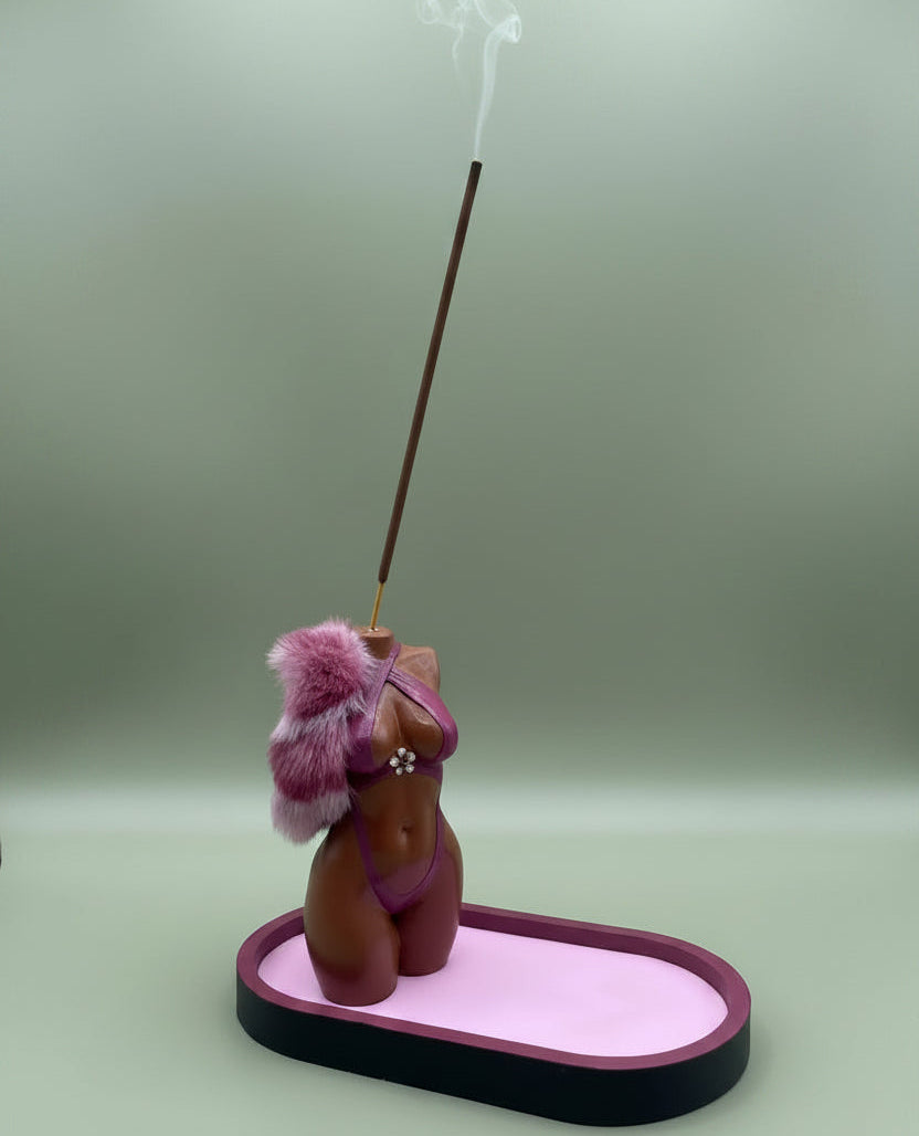 Kali Muse | Incense Holder With Matching Ash Tray Set | Concrete Statue