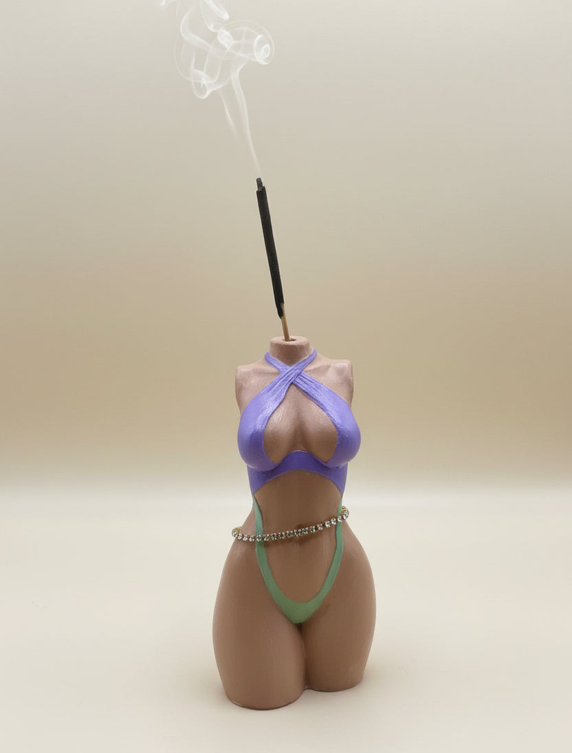 Kali Muse | Incense Holder With Matching Ash Tray Set | Concrete Statue