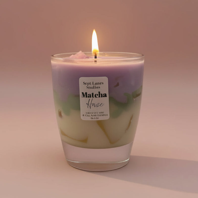 Matcha Haze Candle | Lilac Matcha Green Tea Scented Candle