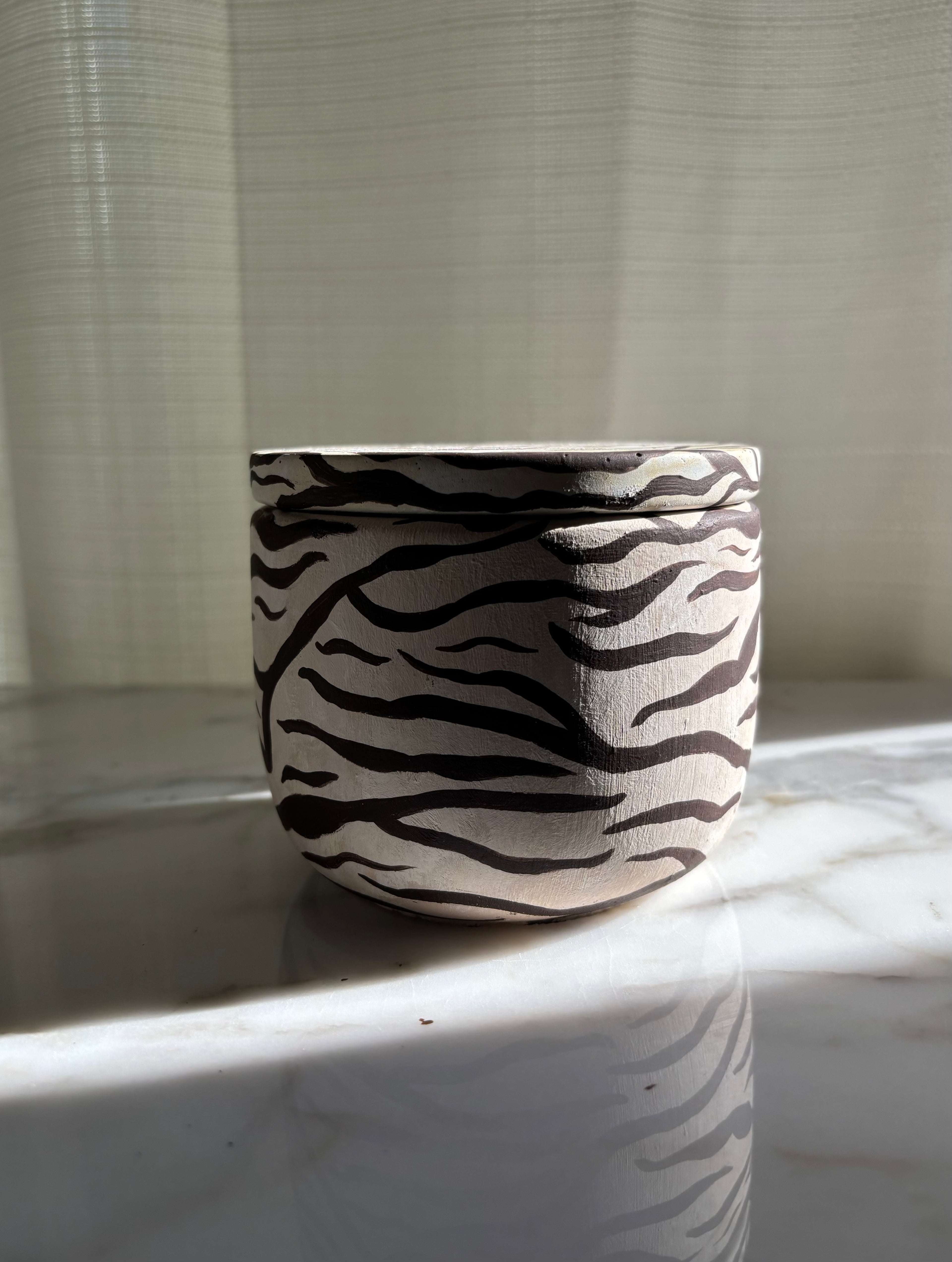 Maison Sauvage Animal Print Candle | Hand-Painted Concrete Vessel | Luxury Coconut Soy Candle | Choose Your Print & Signature Scent