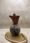 Selene Muse Incense Holder in Champagne Gold Leopard Bodysuit (One of a Kind)