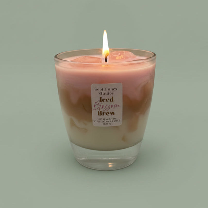 Iced Blossom Brew Scented | Gel & Coconut Soy Wax Latte Candle