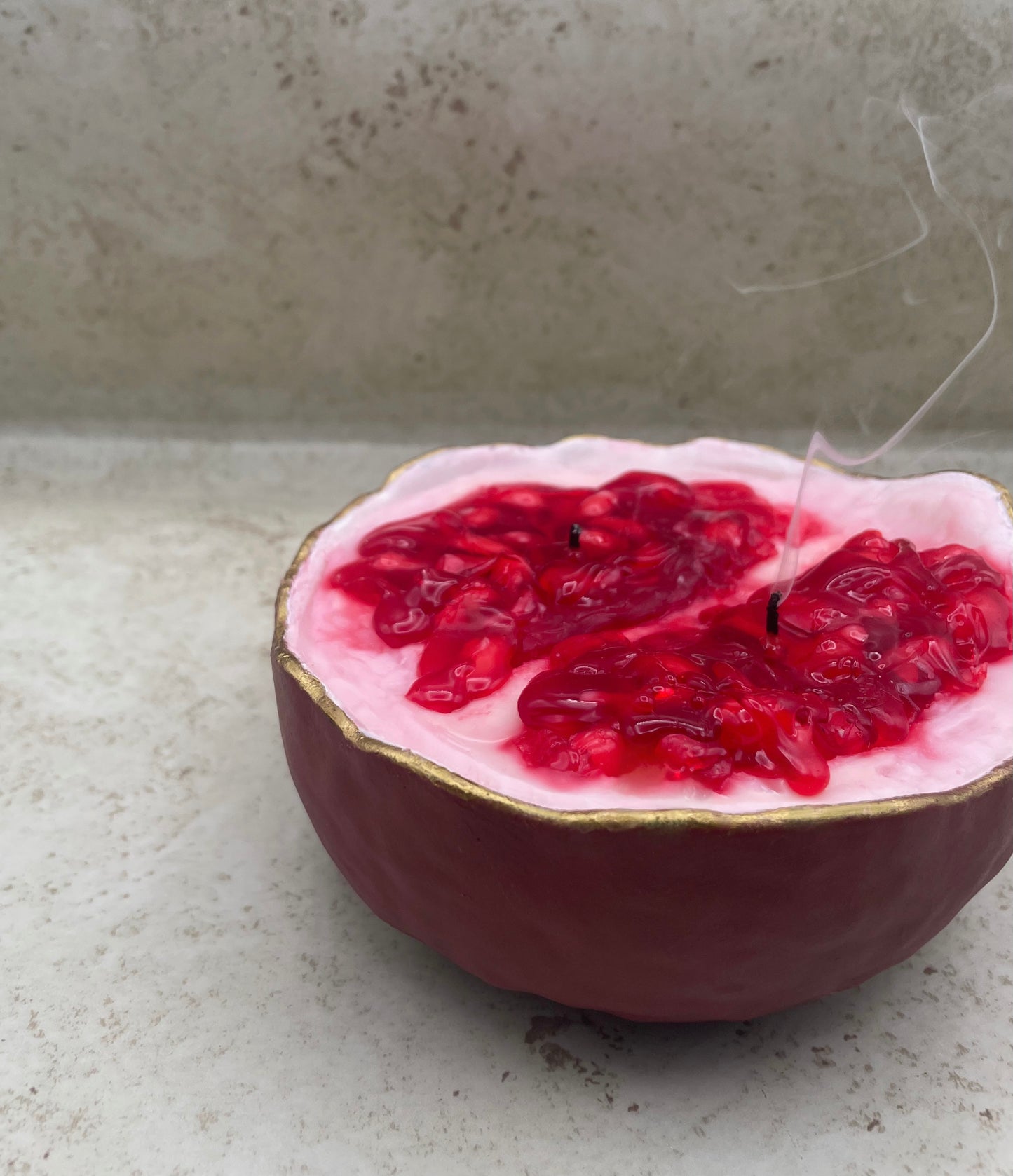 Underfruit – Pomegranate Sculptural Candle | Hand-Poured Coconut Soy Wax