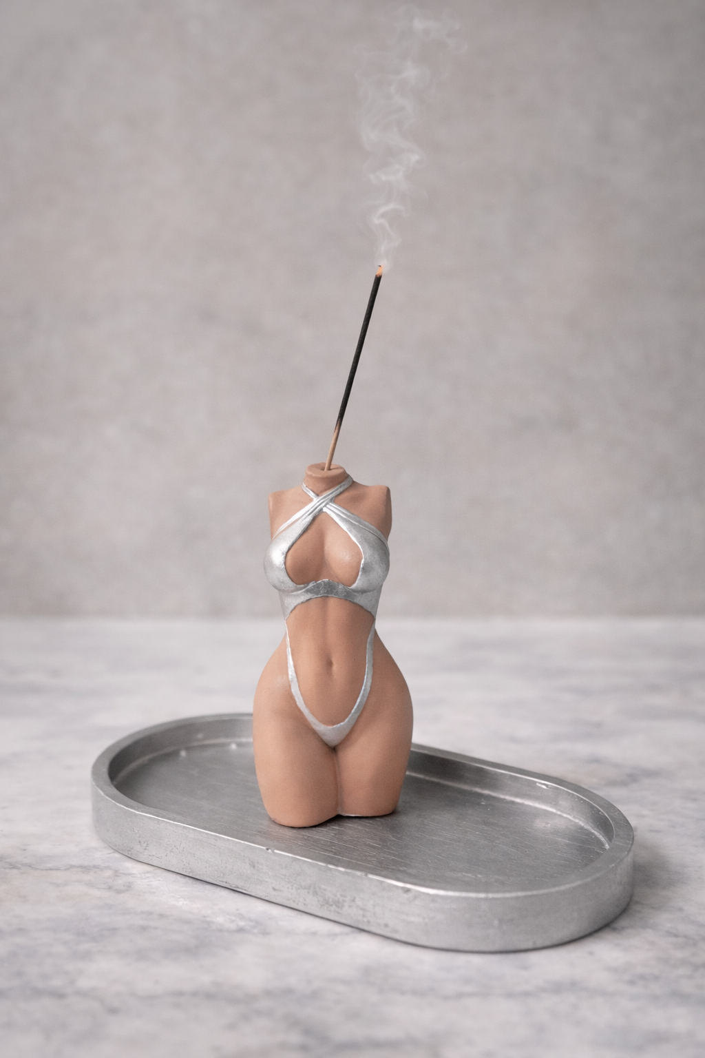 Kali Incense Holder With Ash Tray Set | Concrete Statue