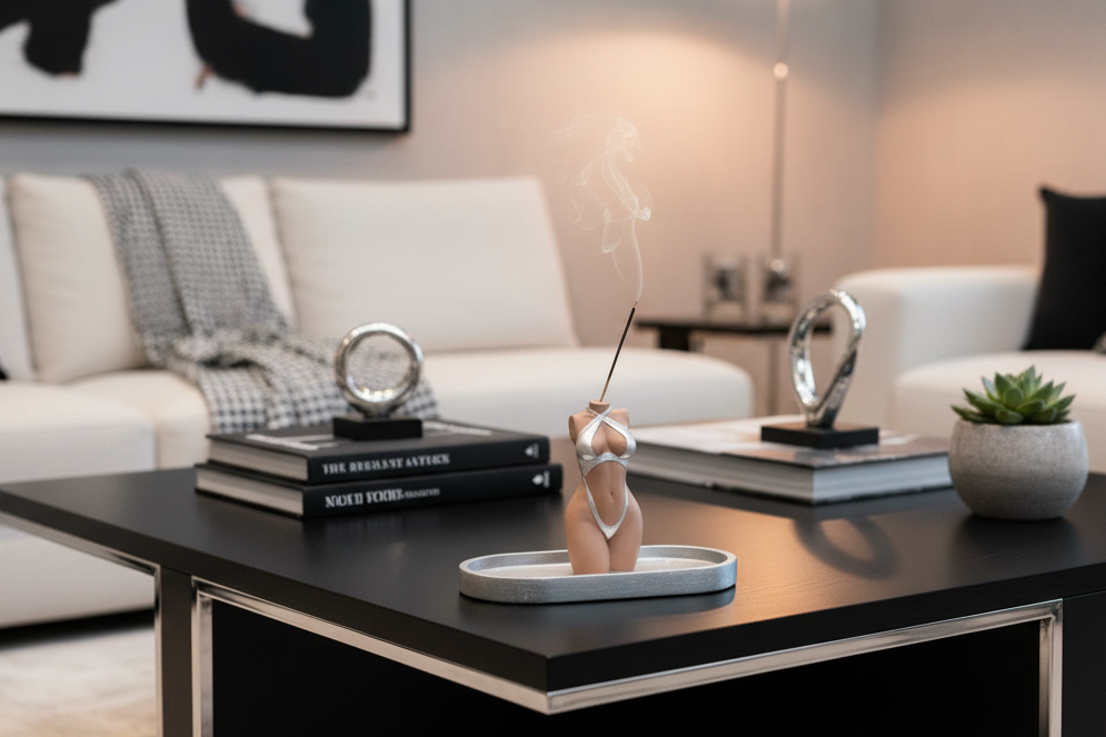 Kali Incense Holder With Ash Tray Set | Concrete Statue