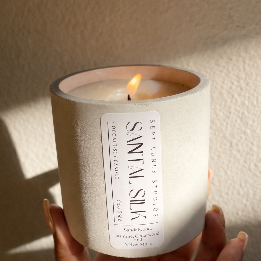 Santal Silk Coconut Soy Wax Candle | (Signature Collection 2021)