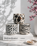 Maison Sauvage Trio | Set of 3 Hand-Painted Animal Print Candles | Mix & Match Vessels & Signature Scents | Luxury Gift Set