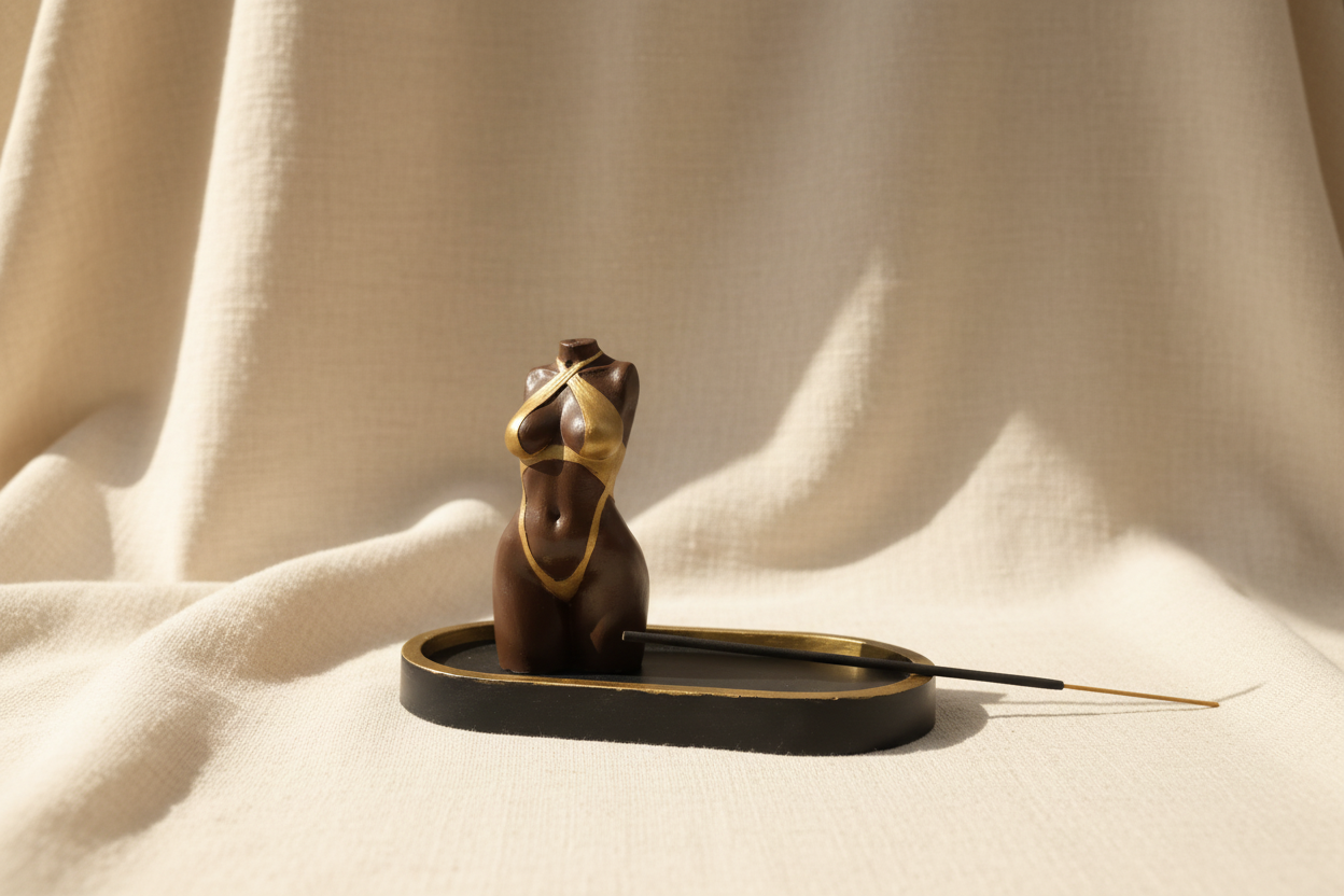 Kali Incense Holder With Ash Tray Set | Concrete Statue