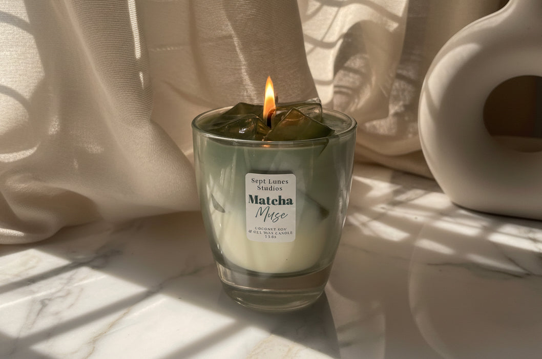 Matcha Muse | Scented Gel & Coconut Soy Wax Latte Candle