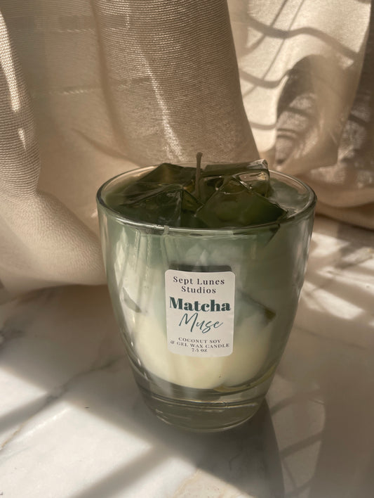 Matcha Muse | Scented Gel & Coconut Soy Wax Latte Candle