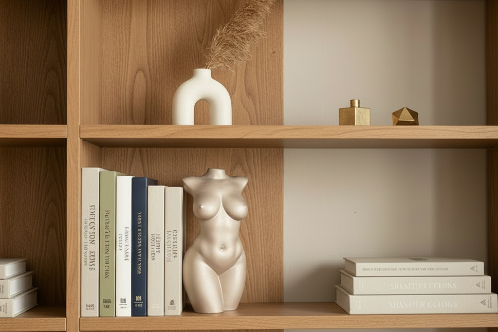 Sade Concrete Body Sculpture 8" | Handmade Shelf Decor